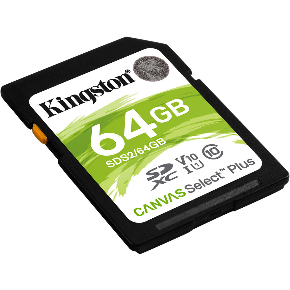 Carto Memria Kingston Canvas Select Plus C10 U3 V30 UHS-I SDXC 64GB 2
